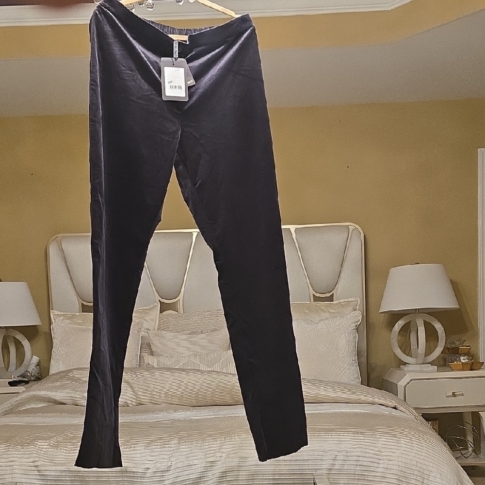 Marina Rinaldi Black Velvet Trousers Long